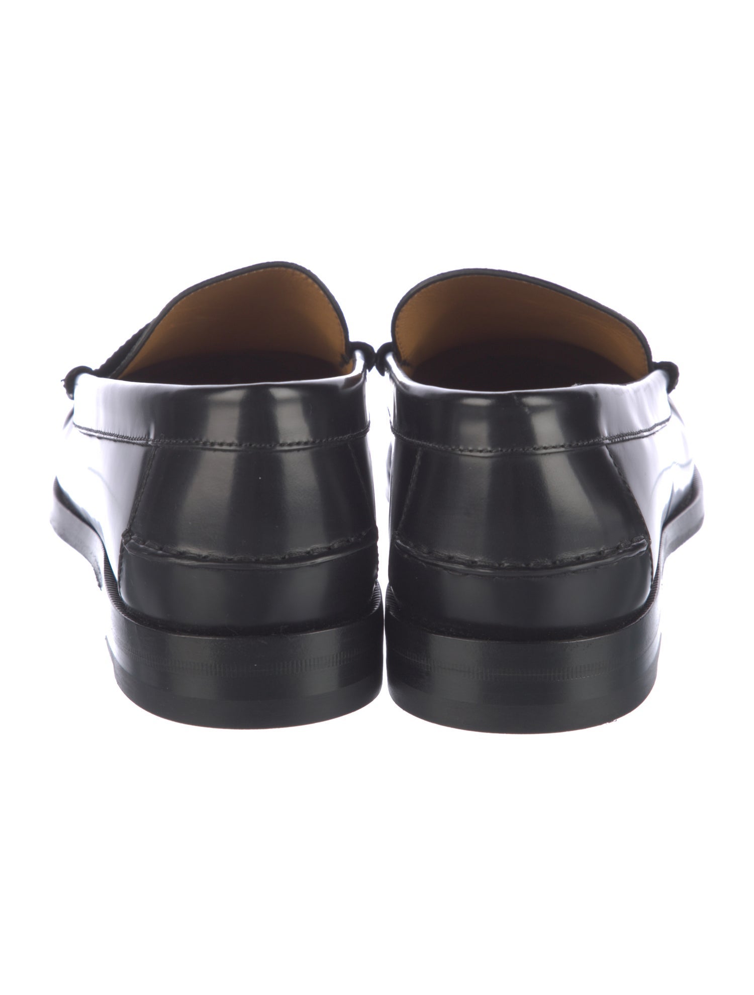 Gucci Leather Tassel Accents Loafers